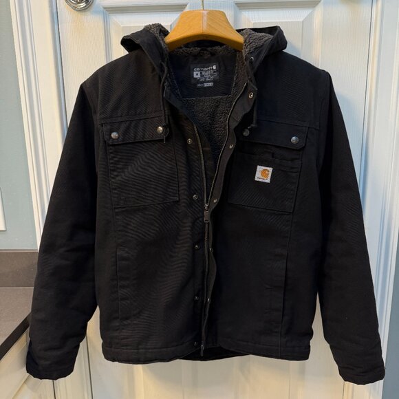 Carhartt Washed Duck Sherpa-Lined Relaxed Fit Utility Jacket OJ3826 - Medium - Picture 3 of 9